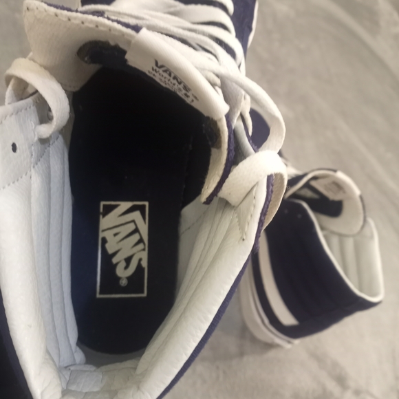 Vans Men's Blue and White High-Top Sneakers Size 7 - Picture 5 of 9
